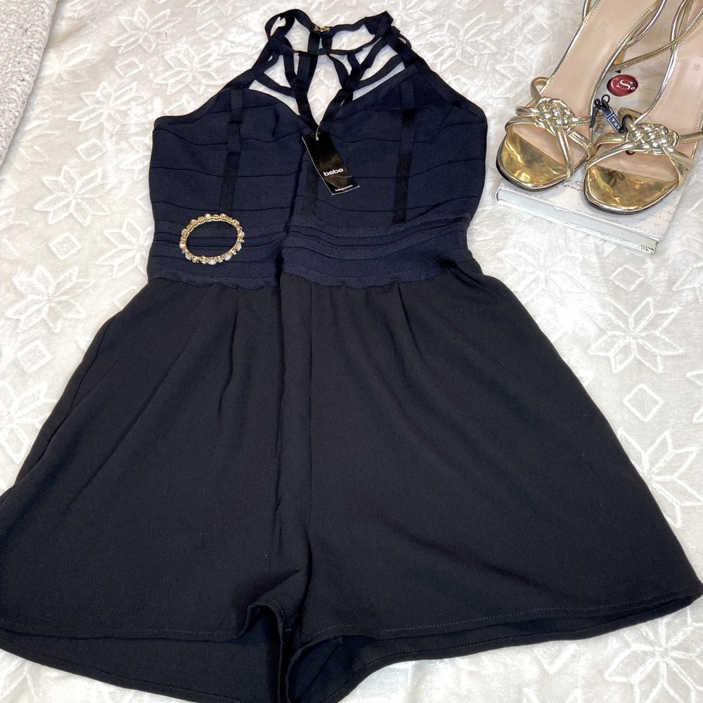 Bebe black romper
